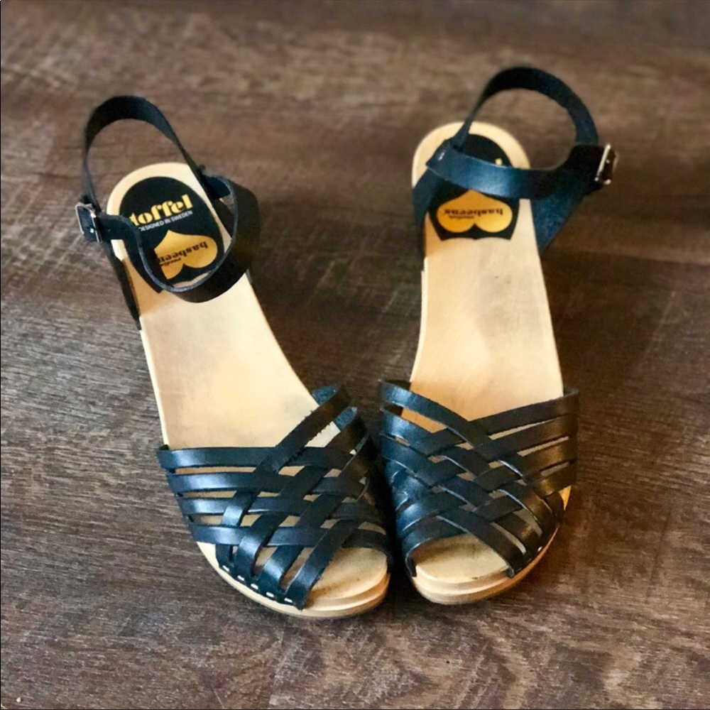 Swedish hasbeens very cute black sandals